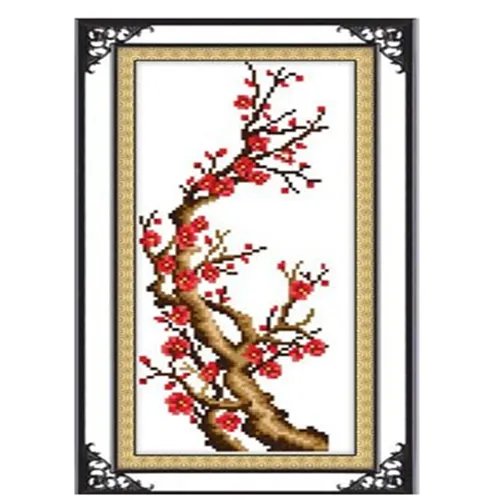 梅兰竹菊十字绣要多少钱 梅兰竹菊十字绣图片赏析