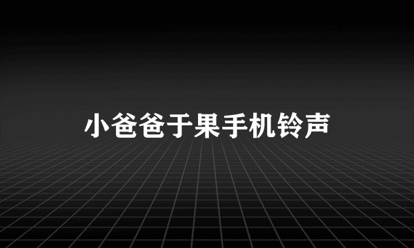 小爸爸于果手机铃声