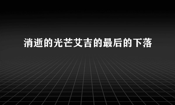 消逝的光芒艾吉的最后的下落