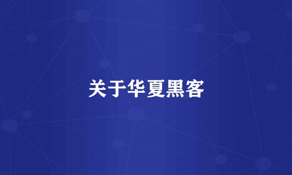 关于华夏黑客