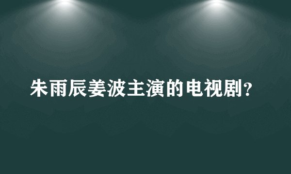 朱雨辰姜波主演的电视剧?
