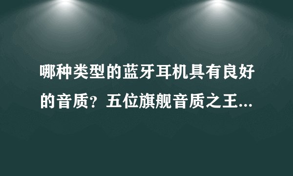 哪种类型的蓝牙耳机具有良好的音质?五位旗舰音质之王在2020年享有盛誉