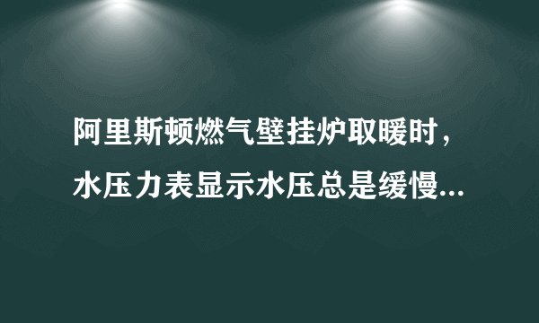 阿里斯顿燃气壁挂炉取暖时,水压力表显示水压总是缓慢下降,每天需要补充七八次水。可是我朋友家的壁挂炉