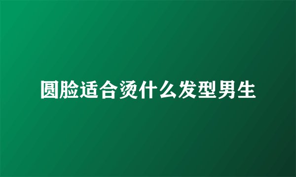 圆脸适合烫什么发型男生