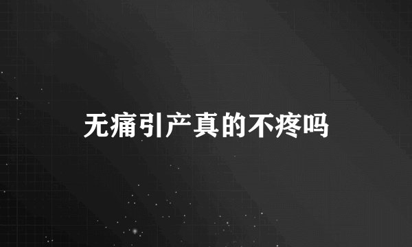 无痛引产真的不疼吗