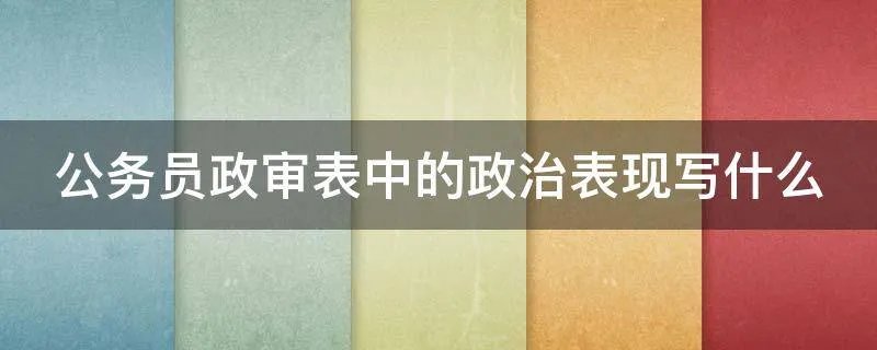公务员政审表中的政治表现写什么