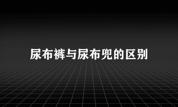 尿布裤与尿布兜的区别
