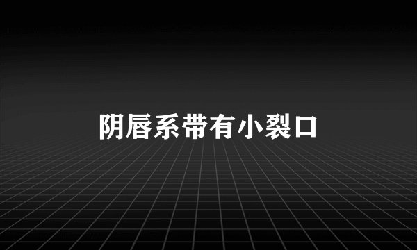 阴唇系带有小裂口