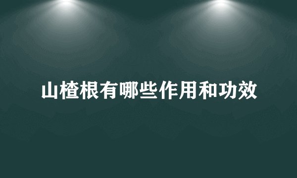 山楂根有哪些作用和功效