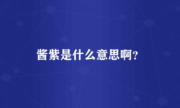 酱紫是什么意思啊？