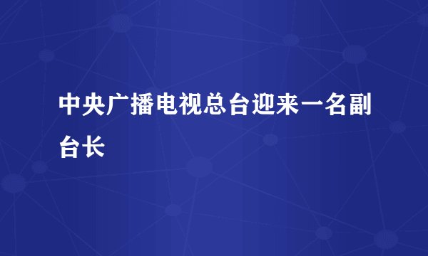 中央广播电视总台迎来一名副台长