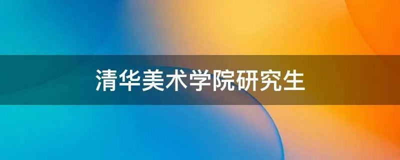 清华美术学院研究生