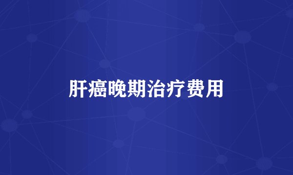 肝癌晚期治疗费用