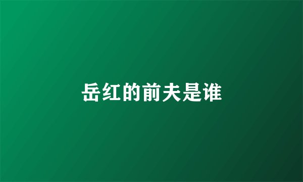 岳红的前夫是谁