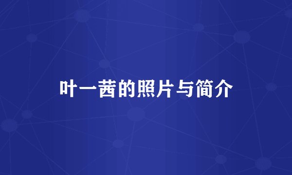 叶一茜的照片与简介