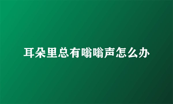 耳朵里总有嗡嗡声怎么办