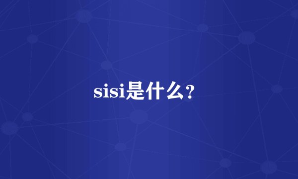 sisi是什么？