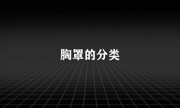 胸罩的分类