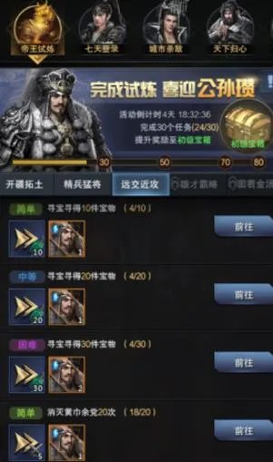 三国群英传霸王之业每日必做任务分析