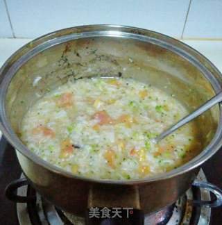 蔬菜干贝粥