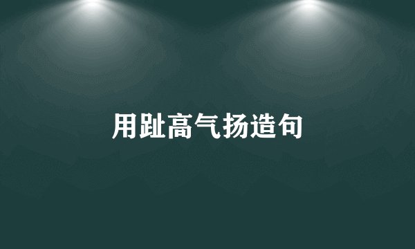 用趾高气扬造句