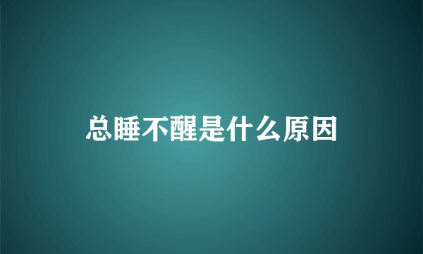 总睡不醒是什么原因