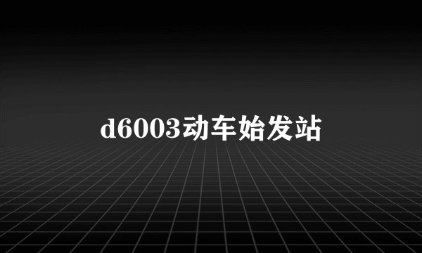 d6003动车始发站