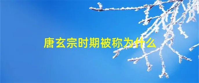 唐玄宗时期被称为什么