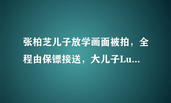 张柏芝儿子放学画面被拍，全程由保镖接送，大儿子Lucas神情低落