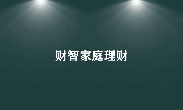 财智家庭理财