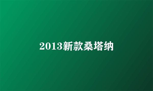 2013新款桑塔纳