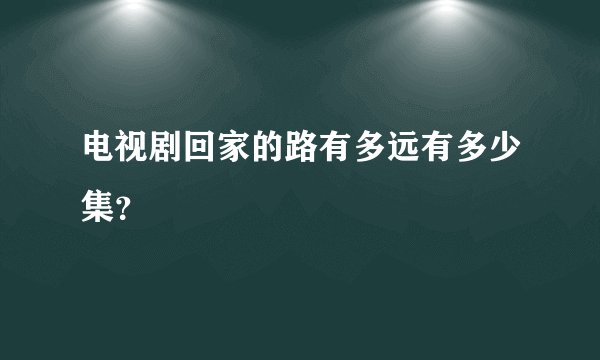 电视剧回家的路有多远有多少集？