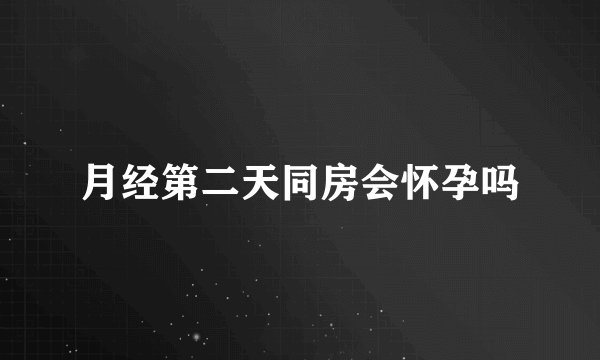 月经第二天同房会怀孕吗
