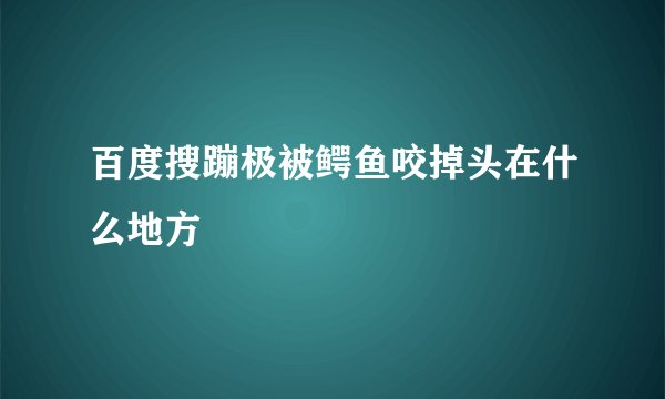 百度搜蹦极被鳄鱼咬掉头在什么地方