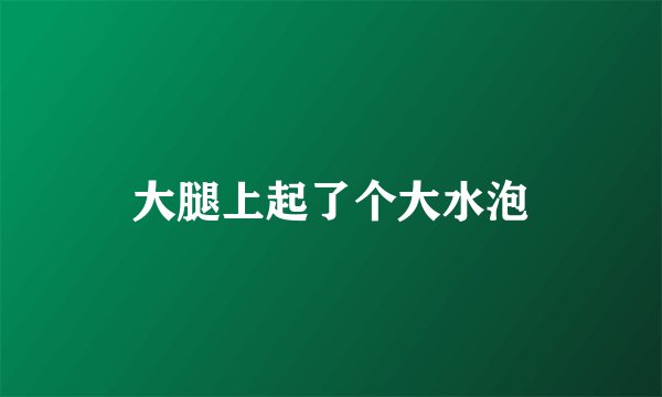 大腿上起了个大水泡