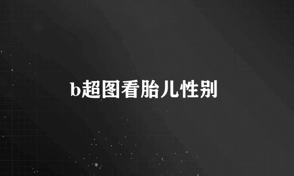 b超图看胎儿性别 
