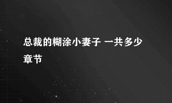 总裁的糊涂小妻子 一共多少章节