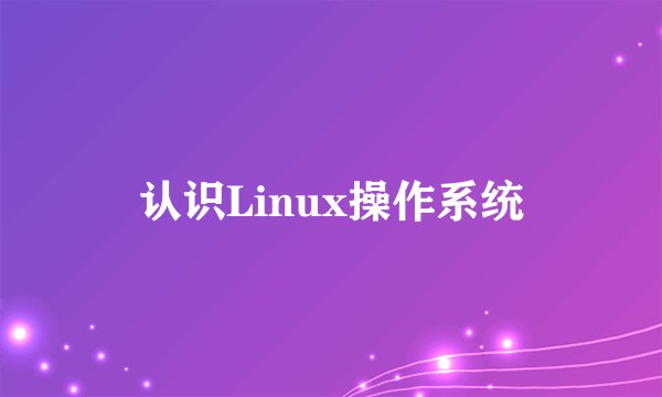 认识Linux操作系统