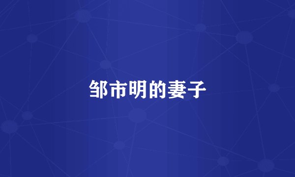 邹市明的妻子
