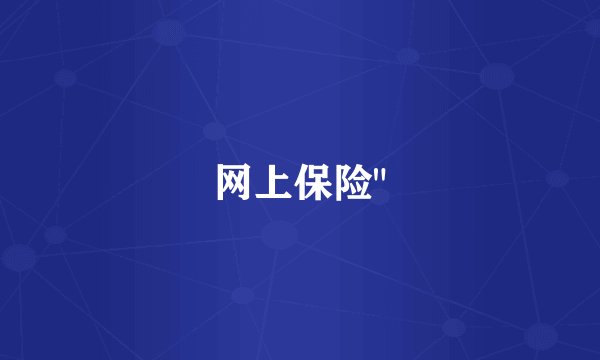 网上保险