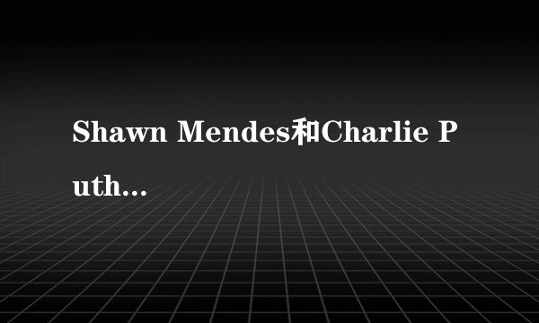 Shawn Mendes和Charlie Puth哪个更火？