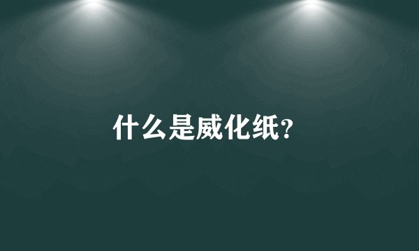 什么是威化纸？