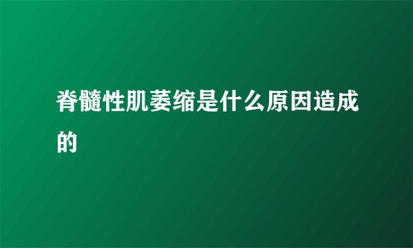 脊髓性肌萎缩是什么原因造成的