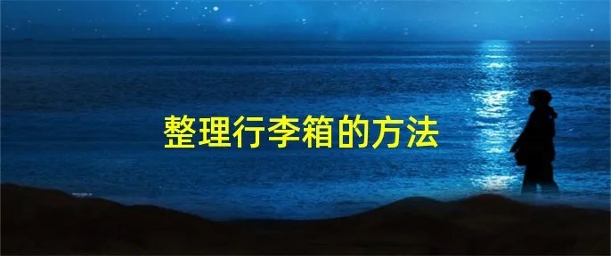 整理行李箱的方法