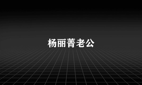 杨丽菁老公