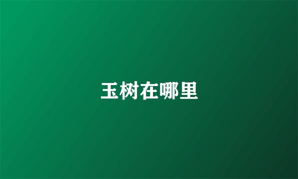 玉树在哪里