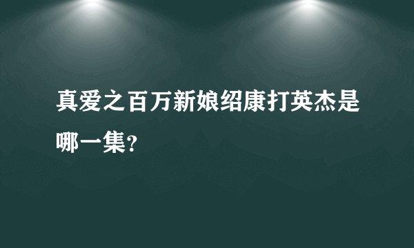 真爱之百万新娘绍康打英杰是哪一集？