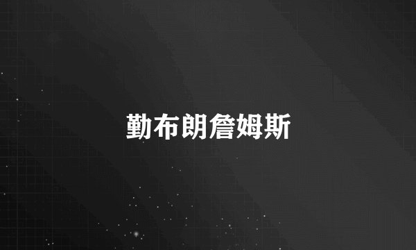 勤布朗詹姆斯