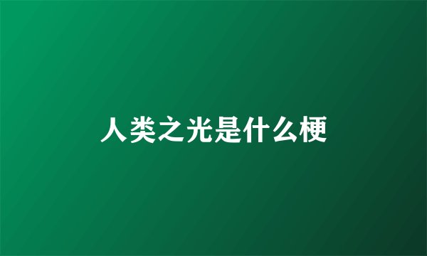 人类之光是什么梗
