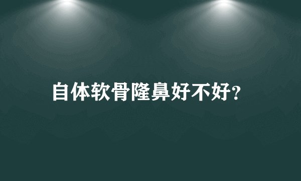 自体软骨隆鼻好不好?